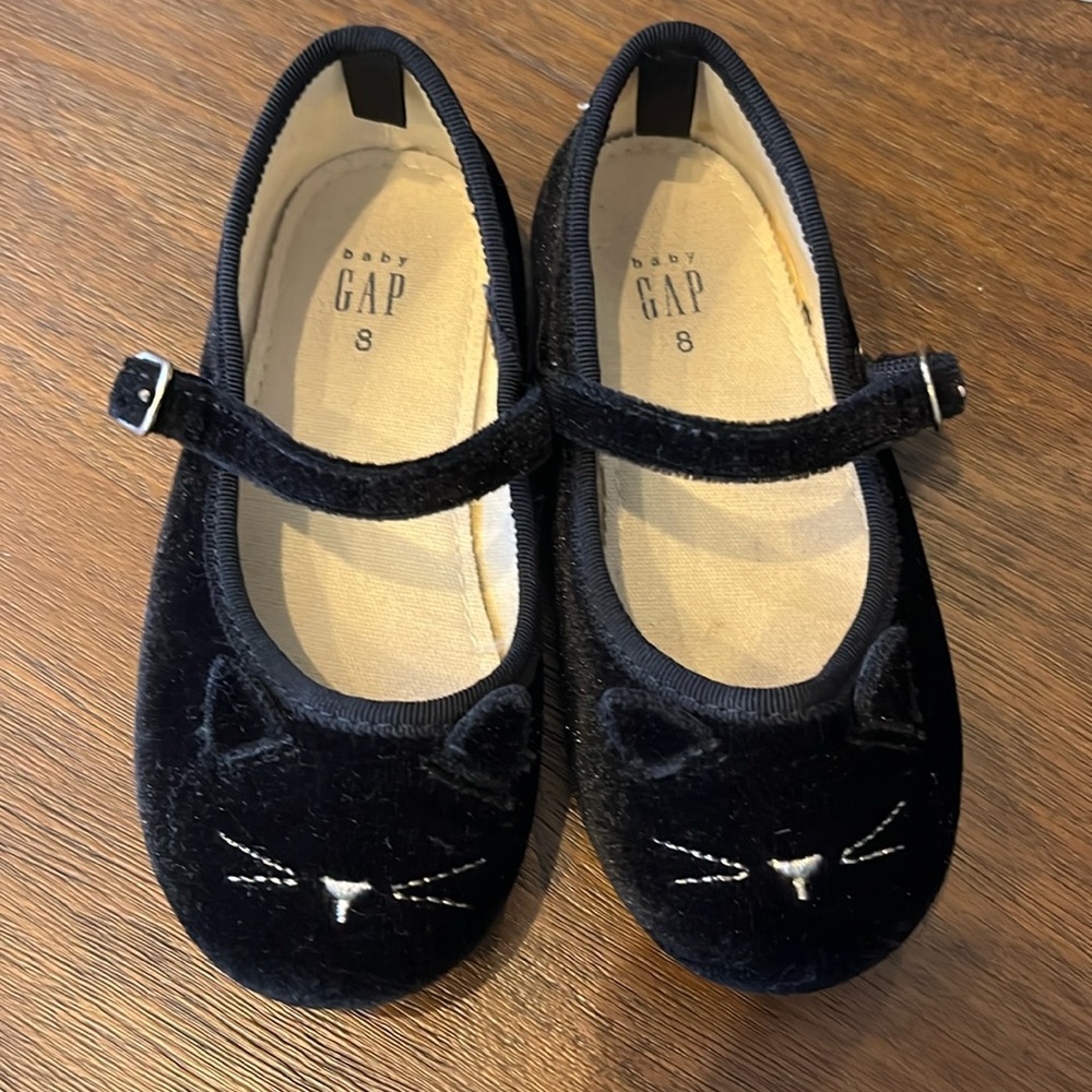 Black Velvet Kitty Cat Mary Janes